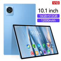 Tablet Android 10.1 Inci Konfigurasi Tinggi Jaringan 5G Prosesor MTK 10-Core yang Kuat Penyimpanan 512GB Layar Sentuh Baru Kompatibel