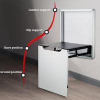 Nouveau design de meubles pliants pour tabourets à chaussures escamotables en aluminium, utilisés pour dissimuler les tabourets et les armoires à chaussures