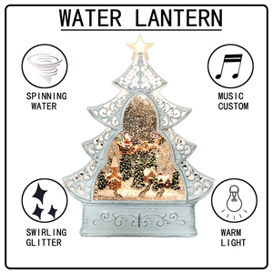 Musique à piles Navidad avec lumière étoile LED conception d'arbre <span class=keywords><strong>de</strong></span> Noël boule à neige décorations <span class=keywords><strong>de</strong></span> lanterne <span class=keywords><strong>de</strong></span> Noël - Product Image 2