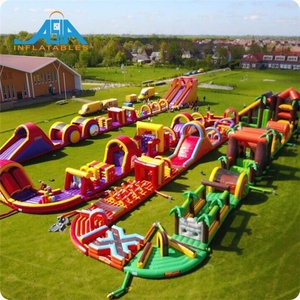 Parc d'obstacles gonflable <span class=keywords><strong>Ninja</strong></span> <span class=keywords><strong>Warrior</strong></span> sur mesure pour l'extérieur, durable, parc d'obstacles gonflable pour adultes, aire de jeux gonflable - Product Image 1