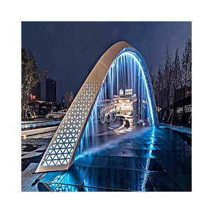 Fuente de Agua en <span class=keywords><strong>Cascada</strong></span>, Pared de Agua, Adornos para Jardín y Hogar, <span class=keywords><strong>Cascada</strong></span> Artificial de Vidrio - Product Image 3