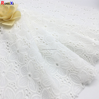Haute qualité RXF0562 nouvelle fleur Design oeillet 100% coton broderie anglais Schiffli broderie tissu mariage dentelle tissu