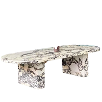 Ensembles de meubles de salon Table centrale Tables basses modernes en marbre Calacatta Viola avec rangement Meubles de maison à vendre