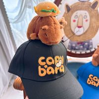 Chapeau de décoration d'animal en peluche de canard Capybara de dessin animé drôle casquette adulte décontractée pour enfants