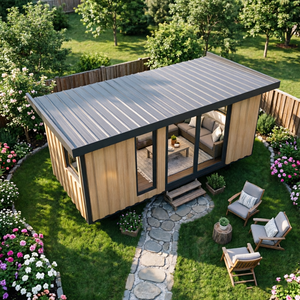 Maison d'hôtes préfabriquée, cabane de jardin élégante, salle de réception idéale pour les consultances ou les petites entreprises - Product Image 3