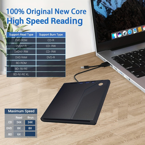 Lecteur Blu-ray portable 3D USB et Type-C 3.0, lecteurs DVD externes, graveur DVD USB, lecteur Blu-ray BD-Combo - Product Image 6