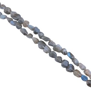 Hochwertige unregelmäßige und raues lockeres Perlenstrang natürliche Labradorit-Edelsteinperlen 8-12 mm - Product Image 4