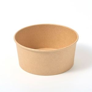 Tazón Redondo de Papel Kraft Desechable Ecológico con Tapa, Impresión Personalizada, Contenedor de Alimentos para Frutas, Ensaladas, Postres y Comida para Llevar - Product Image 3