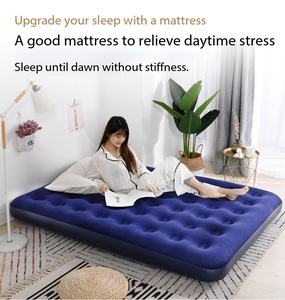 Matelas gonflable <span class=keywords><strong>2</strong></span> <span class=keywords><strong>places</strong></span> en PVC imperméable, matelas <span class=keywords><strong>de</strong></span> camping au design contemporain, matelas pour la maison - Product Image 3