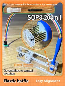 Sonda de pasador de resorte de escritura de lectura de programación de Chip SMD manos libres para SOP8 WSON con bloque de Clip de resorte - Product Image 5