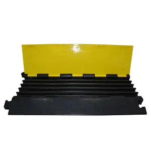 Gomma professionale PVC nero giallo 2 3 5 canali protezione del cavo Wire groove speed bump