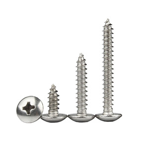 Tapping Screws M2.6 M3 M4 M5 Large Flat Head Self Tapping Metal Fasteners Right Hand Metric Grade A Construction Industry Use - Product Image 1