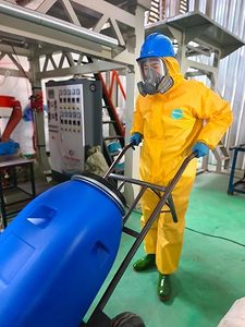 Combinaisons de protection contre les éclaboussures de niveau B, vêtements de sécurité résistants aux produits chimiques, combinaison jetable jaune - Product Image 6
