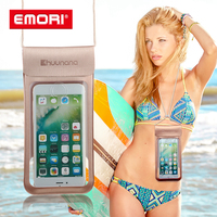 Nouveauté 2026 : Étui de téléphone étanche IPX8 en TPU rigide transparent et tendance pour le surf et la natation