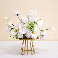Fleurs artificielles, décoration de mariage, boule de fleurs blanches, centre de table pour mariage, décorations de table