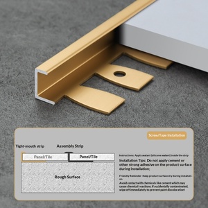 Bande de finition de carrelage en alliage d'aluminium ultra-étroite en forme de C, étanche, durable, ignifuge, anticorrosion, style crème moderne - Product Image 4