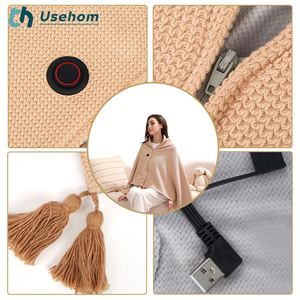 Hiver Maison Bureau Voyage Utilisation USB Rechargeable Extérieur Portable Portable Chauffage Couverture Électrique Châle Chauffant Électrique - Product Image 4