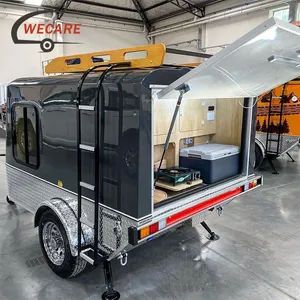 Wecare 290*170*160cm Mini Caravan Teardrop Camper Van Camping Trailer Off-road