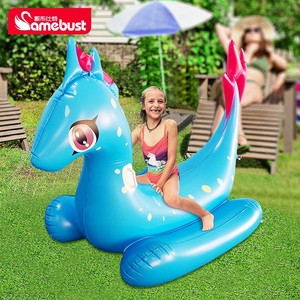 Samebust <b>Inflatable</b> Horse Pool <b>Float</b> Ride On Toy For Kids And Adults Swimming Fun Water Entertainment - Product Image 3