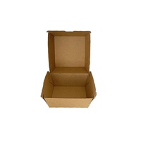 Boîte à hamburgers en carton jetable de qualité alimentaire, emballage en carton ondulé
