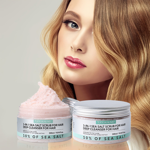 Exfoliante Vegano 3 en 1 para Cabello y Cuero Cabelludo con Sal Marina, Limpieza Profunda, Clarificante e Hidratante - Product Image 1