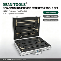 Kit d'outils d'extraction de garnitures non-étincelantes avec boîte à outils