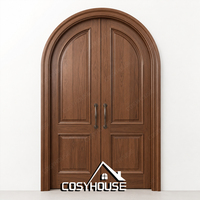 Porte intérieure en bois massif à double battant de style européen pour villa et appartement, fabrication sur mesure