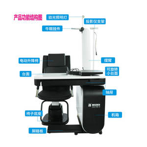 Sistema de Optometría Yiyou CS-700B, Silla Eléctrica 960x1000x1650mm con Ajuste de Altura para Examen Ocular - Product Image 2