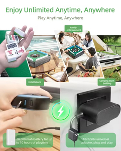Mini Portable Automatic Mahjong Table Machine, Foldable Auto Shuffling Game for Outdoor Indoor Use OE-13 Compact Sparrow Table D - Product Image 4
