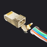 Harga grosir langsung pabrik kucing 7 RJ45 konektor tahan air Ftp Stp 50U steker berpelindung