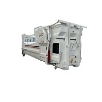 Station de compactage des déchets mobiles portable, alimentée électriquement, autonome, inodore, unité de compression des ordures, poids 15000 kg, garantie 1 an