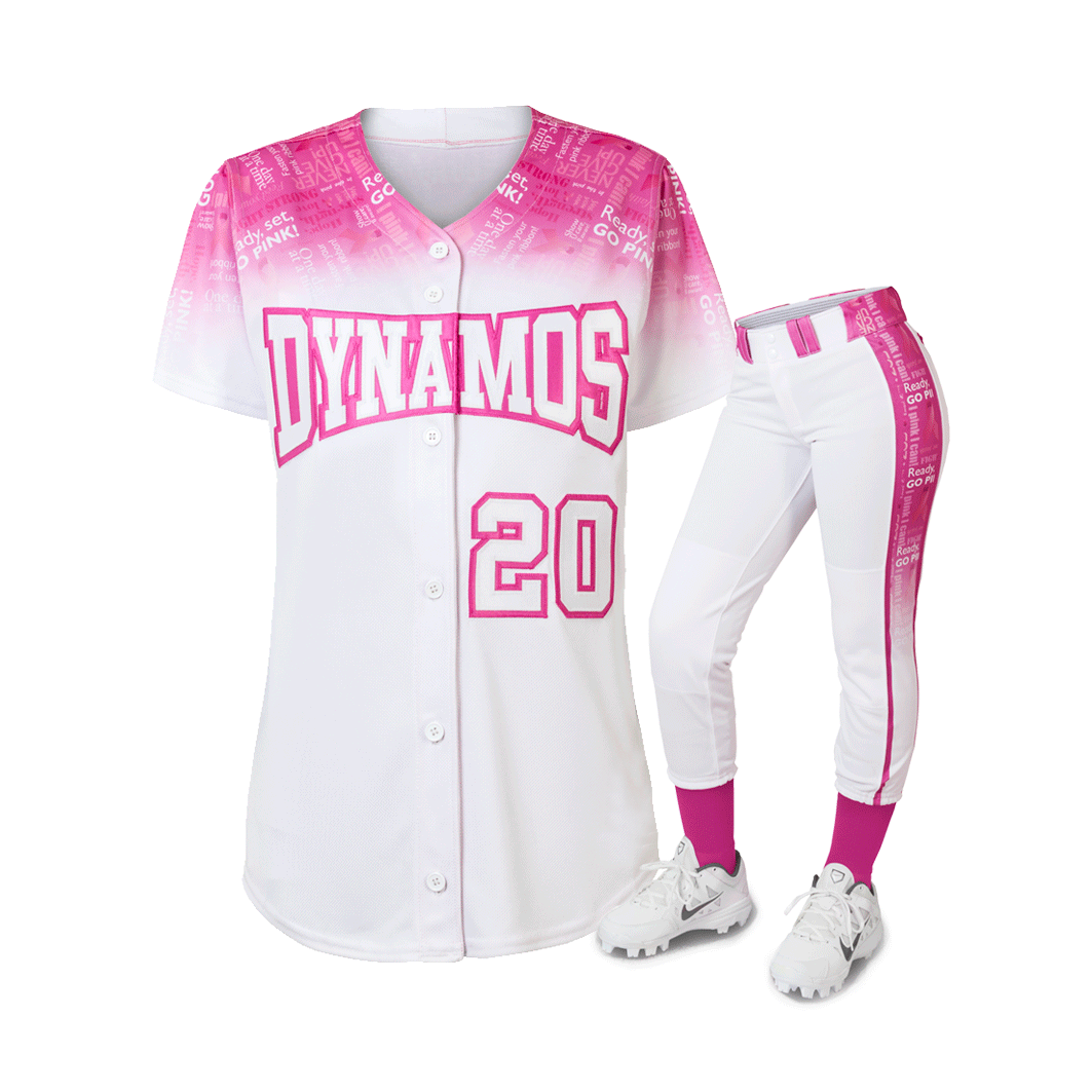 Softball New Balance Custom Baseball Jerseys Custom Hot Pink