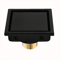 Vente chaude Drain de sol de douche carré en acier inoxydable 304, grille invisible, finition brossée, insert de carrelage, filtre de salle de bain