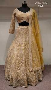 Designer Soft Partywear Lehenga Choli en filet et georgette pour les femmes pour les mariages, les réceptions et les grandes célébrations - Product Image 6