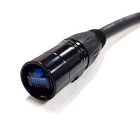 Câble Ethercon blindé CAT6 en cuivre nu 1,8 m pour audio professionnel, éclairage, studio, scène, concerts, noir