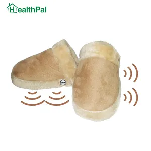 Battery Operated Two Vibration Motors Winter Warming Slippers Women Kids With Lighting Function