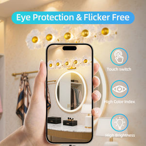 Lámpara de Pared LED de Lujo Moderna y Sencilla, Dorada, de 5 Luces, IP44, Impermeable, para Espejo de Baño, Dormitorio, Sala de Estar - Product Image 3