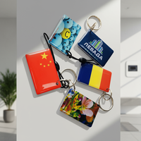 Porte-clés intelligent NFC étanche en PVC époxy, taille 50*30mm, puce RFID 13,56 MHz 1k, contrôle d'accès
