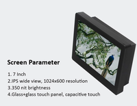 Gcvision — écran tactile mural LED de 7 pouces, pour salle de réunion, écran avec POE, NFC, RFID