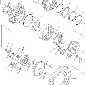 ชุดขับเคลื่อนสุดท้ายสำหรับรถขุด PC150-5 อะไหล่ 21K-27-00012 มอเตอร์เคลื่อนที่แบบรีแมนูแฟคเจอร์พร้อมชุดเกียร์ Belparts - Product Image 4