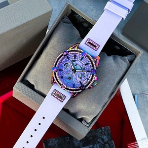 2024ใหม่ gss นาฬิกาควอตซ์หนา10มม. ของผู้หญิงหรูหราพร้อมอะคริลิคฝังเพชร - Product Image 2