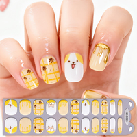 Autocollants d'ongles en gel semi-durcis OEM personnalisés non toxiques, 22 embouts, sans UV, pour enfants, sans HEMA ni TPO, enveloppes d'ongles sûres pour la vente en gros