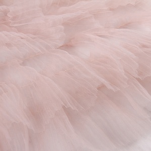 Tissu en <span class=keywords><strong>tulle</strong></span> plissé froissé 100 % polyester, design économique, vente en gros, pour robe de mariage de petite fille, <span class=keywords><strong>jupe</strong></span> à étages - Product Image 6
