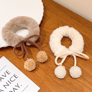 Nouvelle élastique à cheveux en peluche avec nœud papillon, élastique à cheveux très extensible pour femme, accessoires capillaires mignons - Product Image 1