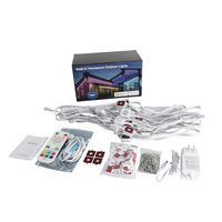 Kit d'éclairage sous les avant-toits, ensemble complet avec bandes LED et connecteurs, installation facile, éclairage extérieur pour avant-toits, pour projets de bricolage