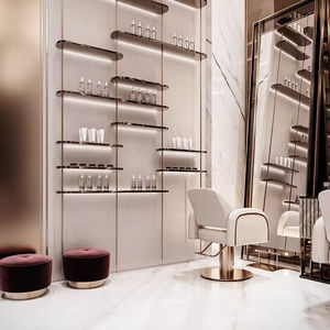 Muebles de Salón de Belleza y Peluquería de Lujo Personalizados, Diseño Moderno de Barbería con Luz LED - Product Image 4