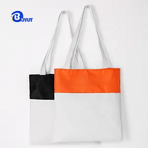 BUYUT 2023 New Arrival Halloween Trick or Treat Tote Bags Sublimation Blank Linen Shopping Tote Bags