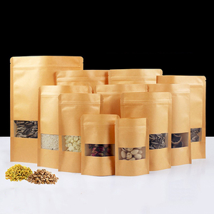 Bolsa de papel Kraft autosuficiente para té, nueces, embalaje de alimentos, diseño de ventana abierta con característica de impresión de huecograbado de materiales reciclados - Product Image 6