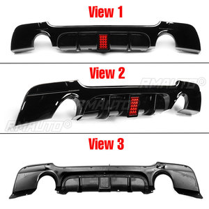 E93 Car Rear Bumper <b>Diffuser</b> Lip Spoiler W/<b>LED</b> Brake Light for BMW E92 E93 325i M Sport 2007-2013 Rear Bumper Protector Guard - Product Image 2