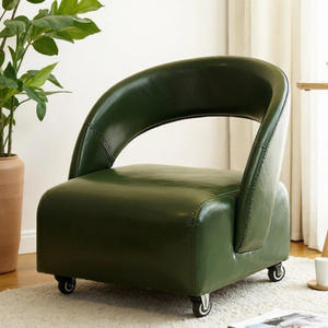 <span class=keywords><strong>Fauteuil</strong></span> de <span class=keywords><strong>salon</strong></span> moderne en cuir avec <span class=keywords><strong>roulettes</strong></span> incurvées, style luxe léger, mobile, flexible et pratique pour un usage de loisirs - Product Image 5